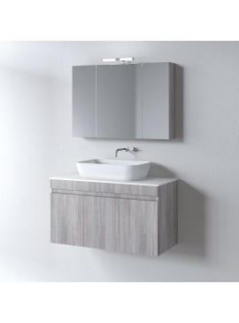 ΣΕΤ ΕΠΙΠΛΟΥ OMEGA TOP 90cm χρ.GREY OAK 9SOMT090GO