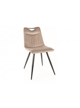 KRZESŁO ORFE VELVET CZARNY STELAŻ / C.BEŻ BLUVEL 40 DIOMMI-80-3041