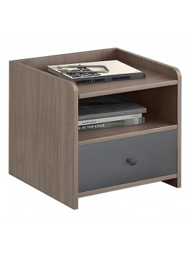 WOODWELL Ε7430,1ORIENT Κομοδίνο με 1 Συρτάρι, Απόχρωση Sonoma Oak-Grey 43x40x49cm Ε7430,1