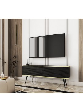 Lh-homefurniture Έπιπλο τηλεόρασης ORO_MDF Ανθρακί  135x53x32cm P_ORO_STVc_MDF_BL