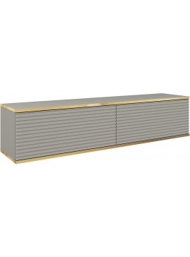 Lh-homefurniture Κρεμαστό έπιπλο τηλεόρασης ORO_MDF Γκρι 135x30x32cm P_ORO_STV_Sz_MDF