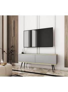 Lh-homefurniture Έπιπλο τηλεόρασης ORO  Γκρι 135x53x32cm P_ORO_STV_Sz+ BL