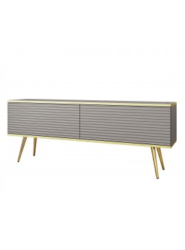 Lh-homefurniture Έπιπλο τηλεόρασης ORO_MDF γκρι + χρυσό 135x53x32cm P_ORO_STV_Sz_MDF_GL