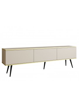 Lh-homefurniture Έπιπλο τηλεόρασης ORO  Μπεζ + Μαύρο 175x53x32cm P_ORO_BTVbz+bL