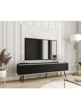 Lh-homefurniture Έπιπλο τηλεόρασης ORO_MDF Ανθρακί 175x53x32cm P_ORO_BTV_Cz_MDF_ΒL