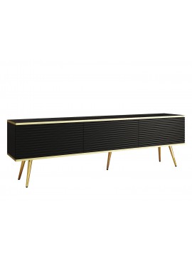 Lh-homefurniture Έπιπλο τηλεόρασης ORO_MDF Ανθρακί + χρυσό 175x53x32cm P_ORO_BTV_Cz_MDF_GL