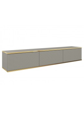 Lh-homefurniture Κρεμαστό έπιπλο τηλεόρασης ORO_MDF γκρι 175x30x32cm P_ORO_BTV_Sz_MDF