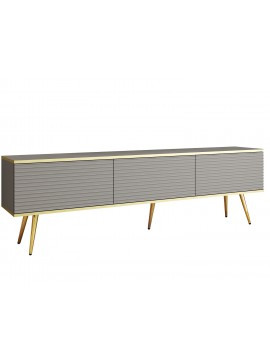 Lh-homefurniture Έπιπλο τηλεόρασης ORO_MDF Γκρι +Χρυσό 175x53x32cm P_ORO_BTV_SZ_MDF_GL