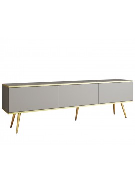 Lh-homefurniture Έπιπλο τηλεόρασης ORO  γκρι+ Χρυσό 175x53x32cm P_ORO_BTVs+GL