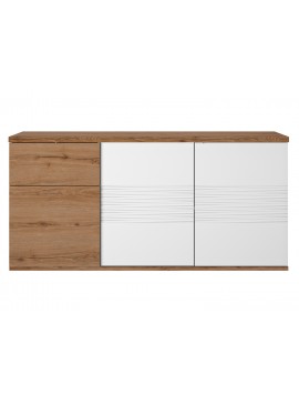 Insi Otello μπουφές με 3 πόρτες και 1 συρτάρι 180x47x87εκ. Helvezia Oak / Λευκό  009.GM79 