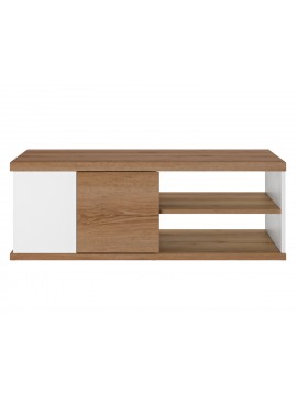 Insi Otello τραπεζάκι σαλονιού 110x60x40εκ. Helvezia Oak / Λευκ΄ό  0121.GM71 