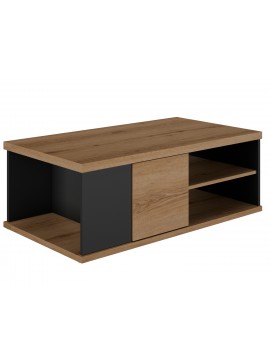 Insi Otello τραπεζάκι σαλονιού 110x60x40εκ. Helvezia Oak / Μαύρο  0121.GM70 