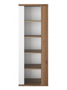 Insi Otello βιτρίνα με μία πόρτα 64x45x178εκ. Helvezia Oak / Λευκό  014.GM71 