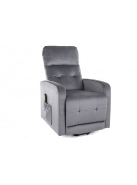 FOTEL ROZKŁADANY OTUS II (FUNKCJA PIONIZACJI) VELVET SZARY BLUVEL 14 DIOMMI-80-3767