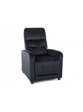 FOTEL ROZKŁADANY OTUS VELVET CZARNY BLUVEL 19 DIOMMI-80-3768