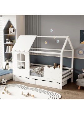 ΠΑΙΔΙΚΟ ΚΡΕΒΑΤΙ τ.MONTESSORI ΜΕ ΣΥΡΤΑΡΙΑ DOMER HM710.03 ΞΥΛΟ ΠΕΥΚΟΥ ΛΕΥΚΟ-ΣΤΡΩΜΑ 90x190εκ