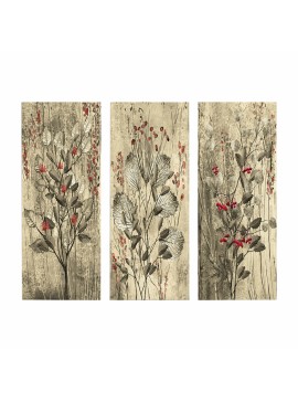 ΠΙΝΑΚΑΣ ΤΡΙΠΤΥΧΟ MDF RED FLOWERS AND BERRIES HM7204.01 60x50x0,3 εκ.