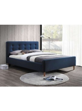 Επενδυμένο κρεβάτι Pinko με Ύφασμα 160x200 με χρώμα Σκούρο Μπλε DIOMMI PINKO160GR
