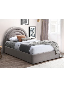 ŁÓŻKO POLLY VELVET 120x200 KOLOR C.BEŻ/CZARNY TAP. BLUVEL 40 DIOMMI-80-3808