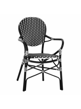 ΠΟΛΥΘΡΟΝΑ ΑΛΟΥΜΙΝΙΟΥ BAMBOO LOOK ΜΕ ΜΑΥΡΟ ΛΕΥΚΟ WICKER HM5793.02 56X63X96Y εκ.