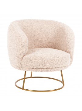 Intrahome ΠΟΛΥΘΡΟΝΑ IVRY-SUR-SEINEIEN .20 ΥΦΑΣΜΑ ΜΠΟΥΚΛΕ ΕΚΡΟΥ ΜΕ ΧΡΥΣΗ ΒΑΣΗ 78x75x84Υεκ. intraho-1645039