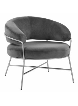 Intrahome ΠΟΛΥΘΡΟΝΑ UPINGCASABLANCALTCASABLANCAION .01 ΑΠΟ ΓΚΡΙ ΒΕΛΟΥΔΟ ΜΕ ΑΣΗΜΙ ΣΚΕΛΕΤΟ 83x75x76 εκ. intraho-1636490