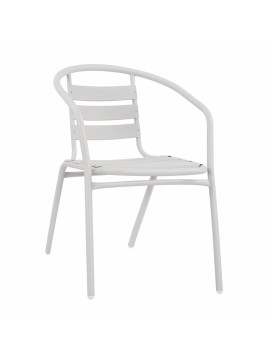 ΠΟΛΥΘΡΟΝΑ LAURA ΜΕΤΑΛΛΙΚΗ ΛΕΥΚΗ ΜΕ ΦΕΤΕΣ ΑΛΟΥΜΙΝΙΟΥ HM5037.02 54x59x73Υ εκ.