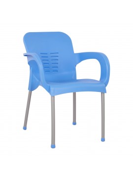 ΠΟΛΥΘΡΟΝΑ ΠΟΛΥΠΡΟΠΥΛΕΝΙΟΥ KAREK HM5592.08 ΧΡΩΜΑ ΜΠΛΕ ΜΕ ΠΟΔΙ ΑΛΟΥΜΙΝΙΟΥ 59x58x81Y εκ.