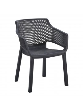 ΠΟΛΥΘΡΟΝΑ ΠΟΛΥΠΡΟΠΥΛΕΝΙΟΥ PEGGY HM6368.02 ΜΑΥΡΟ 60x55x79Υεκ