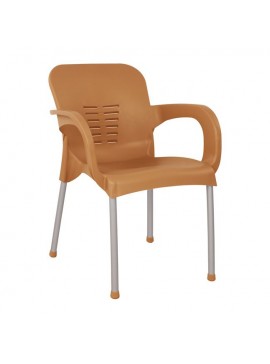 ΠΟΛΥΘΡΟΝΑ ΠΟΛΥΠΡΟΠΥΛΕΝΙΟΥ KAREK HM5592.03 ΧΡΩΜΑ ΞΥΛΟΥ ΜΕ ΠΟΔΙ ΑΛΟΥΜΙΝΙΟΥ 59x58x81Y