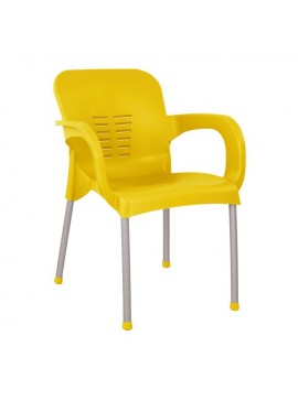 ΠΟΛΥΘΡΟΝΑ ΠΟΛΥΠΡΟΠΥΛΕΝΙΟΥ KAREK HM5592.09 ΧΡΩΜΑ ΚΙΤΡΙΝΟ ΜΕ ΠΟΔΙ ΑΛΟΥΜΙΝΙΟΥ 59x58x81Y