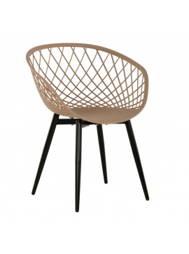 ΠΟΛΥΘΡΟΝΑ ΠΟΛΥΠΡΟΠΥΛΕΝΙΟΥ ΚΑΠΟΥΤΣΙΝΟ-ΜΑΥΡΑ ΜΕΤΑΛΛΙΚΑ ΠΟΔΙΑ ARIADNE HM8001.23 63x56x80Υεκ.