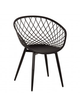 ΠΟΛΥΘΡΟΝΑ ΠΟΛΥΠΡΟΠΥΛΕΝΙΟΥ ΜΑΥΡΗ ΜΕΤΑΛΛΙΚΑ ΠΟΔΙΑ ARIADNE HM8001.22 63x56x80Y εκ.