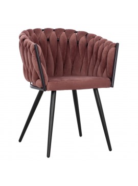 ΠΟΛΥΘΡΟΝΑΚΙ IVY ΒΕΛΟΥΔΟ ΣΑΠΙΟ ΜΗΛΟ ΚΑΙ ΜΕΤΑΛΛΙΚΑ ΠΟΔΙΑ HM8546.02 55x55x80Υ εκ.