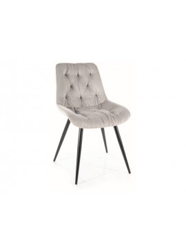 KRZESŁO PRAGA VELVET CZARNY STELAŻ/J. SZARY BLUVEL 03 DIOMMI-80-3006