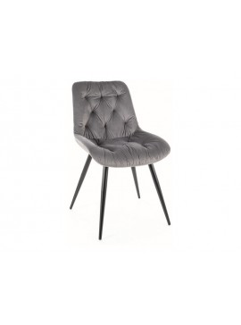 KRZESŁO PRAGA VELVET CZARNY STELAŻ/SZARY BLUVEL 14 DIOMMI-80-3016