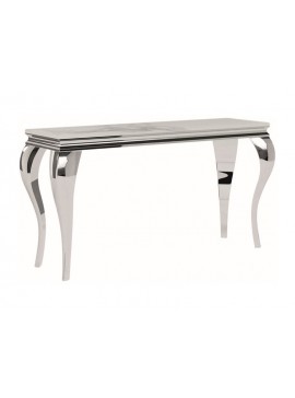 KONSOLKA PRINCE C CERAMIC BIAŁY CALACATTA/CHROM 120X40 DIOMMI-80-3421