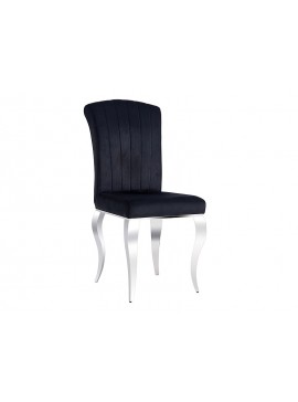 CHAIR PRINCE VELVET CHROME / BLACK DIOMMI PRINCEVCHC DIOMMI80-2452