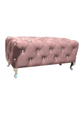 PUF / ΠΑΓΚΟΣ HESTIA VELVET ΑΝΤΙΚΕ ΡΟΖ ΜΠΛΟΥΒΕΛ 52 / ΑΣΗΜΙ DIOMMI HESTIAV52S DIOMMI-80-1901