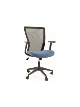 FOTEL OBROTOWY Q-328 CZARNY/NIEBIESKI DIOMMI-80-3335