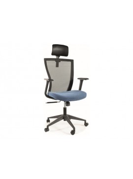 FOTEL OBROTOWY Q-328H CZARNY/NIEBIESKI DIOMMI-80-3381