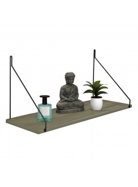 ΡΑΦΙ ΤΟΙΧΟΥ AGILAN ΜΕΛΑΜΙΝΗΣ HM9183.12 OLIVE GREY 72x20x27Y εκ.