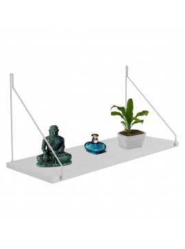 ΡΑΦΙ ΤΟΙΧΟΥ AGILAN ΜΕΛΑΜΙΝΗΣ HM9183.15 ΛΕΥΚΟ 72x20x27Y εκ.