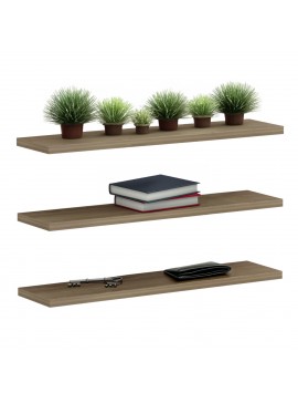 ΣΕΤ 3 ΡΑΦΙΑ ΤΟΙΧΟΥ CASSIUS HM8966.12 ΜΕΛΑΜΙΝΗ ΣΕ ΦΥΣΙΚΟ 60x14,5 εκ