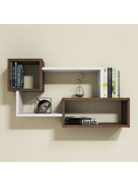 ΡΑΦΙΕΡΑ ΤΟΙΧΟΥ TANNER HM8948.11 ΜΕΛΑΜΙΝΗ ΣΕ ΦΥΣΙΚΟ-ΛΕΥΚΟ 90,5x20x51Υ εκ.