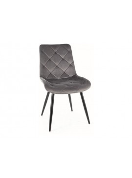 KRZESŁO RALPH VELVET CZARNY STELAŻ/SZARY BLUVEL 14 DIOMMI-80-3096