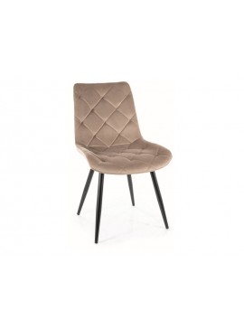 KRZESŁO RALPH VELVET CZARNY STELAŻ/CIEMNY BEŻ BLUVEL 40 DIOMMI-80-2996