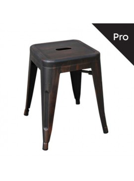 WOODWELL RELIX Σκαμπό-Pro, Στοιβαζόμενο, Μέταλλο Βαφή Antique Black 39x39x45cm Ε5195,10