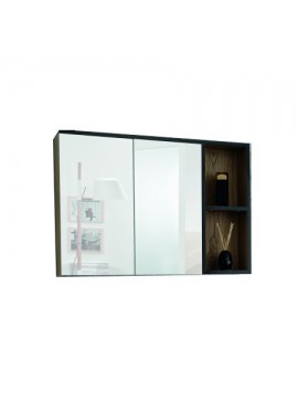 Καθρέφτης RITHO 90 LENGANO 3BRI090LE0 BLACK GLOSS 90x15x65cm  3MRI090LE0