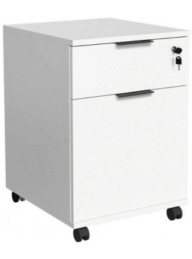 Lh-homefurniture Συρταριέρα γραφείου Rio Λευκό 41x61x45cm AD_RKM-311-DD-1